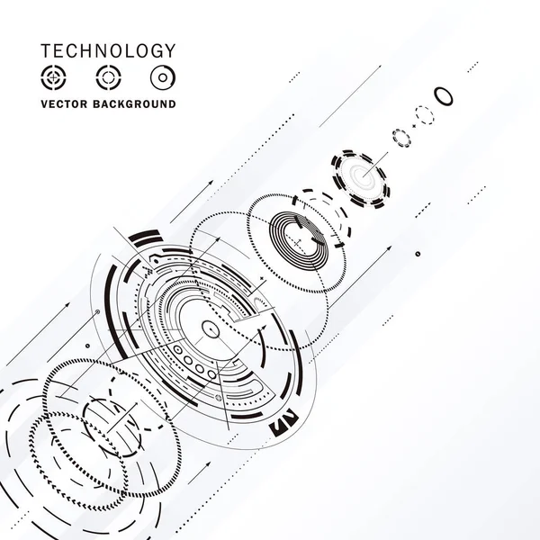 Tecnologia Composizione Design — Vettoriale Stock