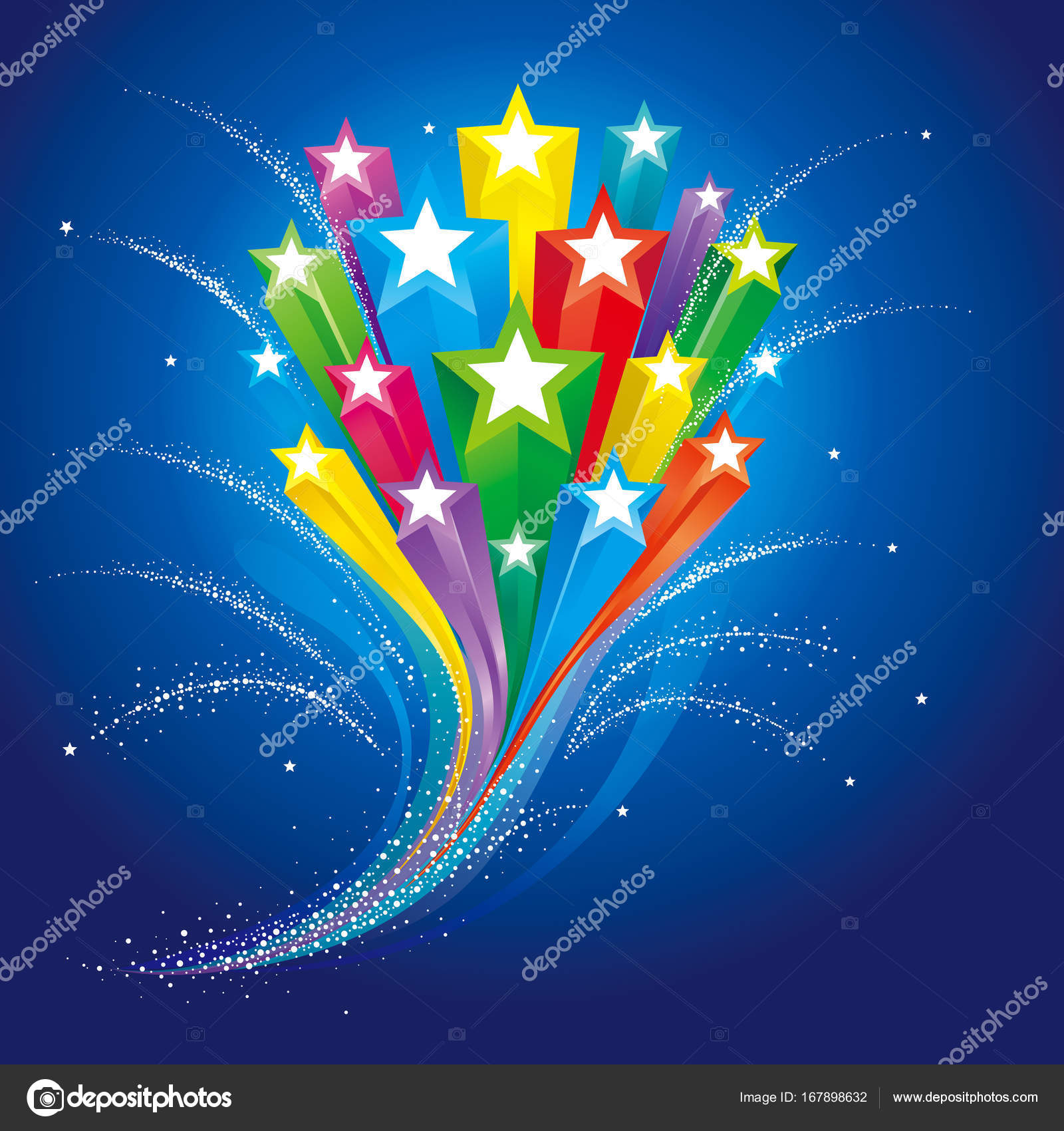 Stars Celebration Background Stock Vector by ©jineekeo 167898632
