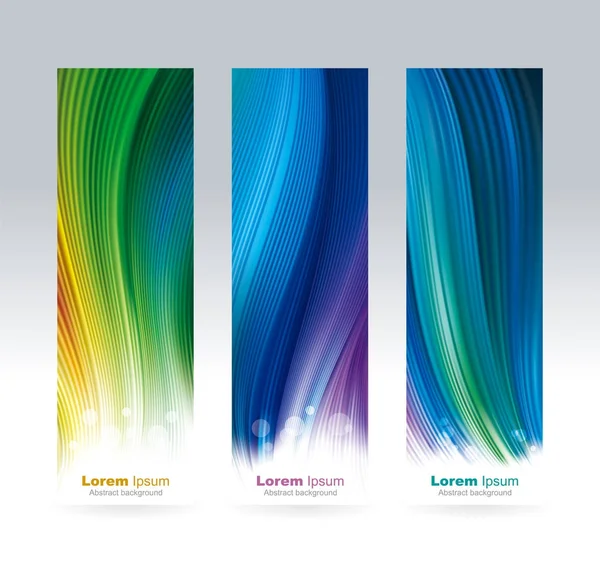 Banners de colores verticales — Vector de stock