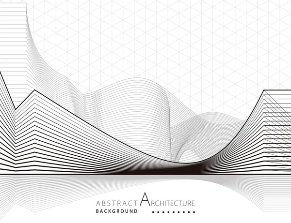 3D-illustration Arkitektur Konstruktion Abstrakt bakgrund. — Stock vektor