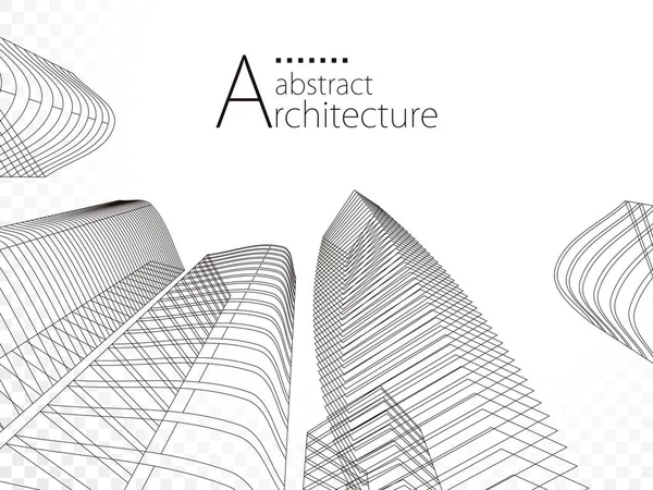 Illustration 3D Architecture Design urbain moderne . — Image vectorielle