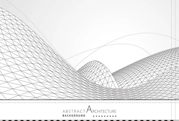 Arkitektur Byggnad Perspektiv Design Abstrakt Föreställa Sig Modern Byggnad Bakgrund — Stock vektor