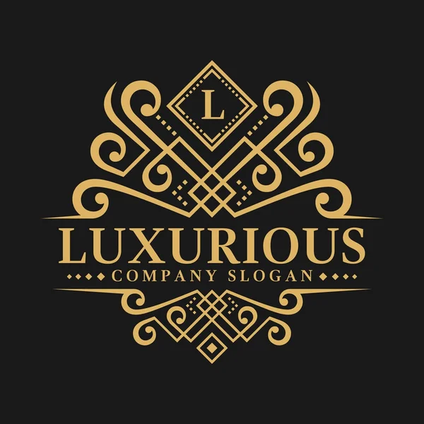 Luxe Stijlvolle Logo Briefsjabloon — Stockvector