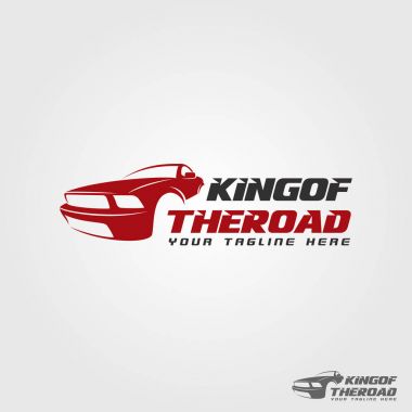 Kral Yolu'nun - yarış araba Logo şablonu