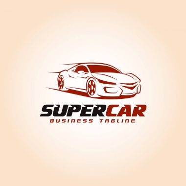 Süper Araba Logo Şablonu