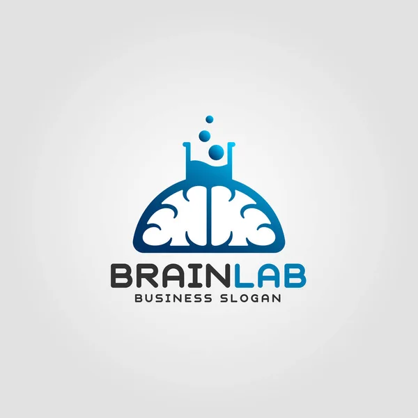 Hersenen Lab Logo sjabloon — Stockvector
