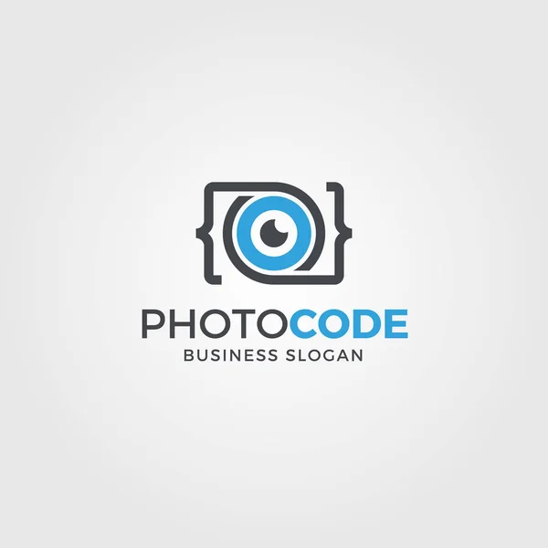 Fotografía / cámara Logo - Código de foto — Vector de stock
