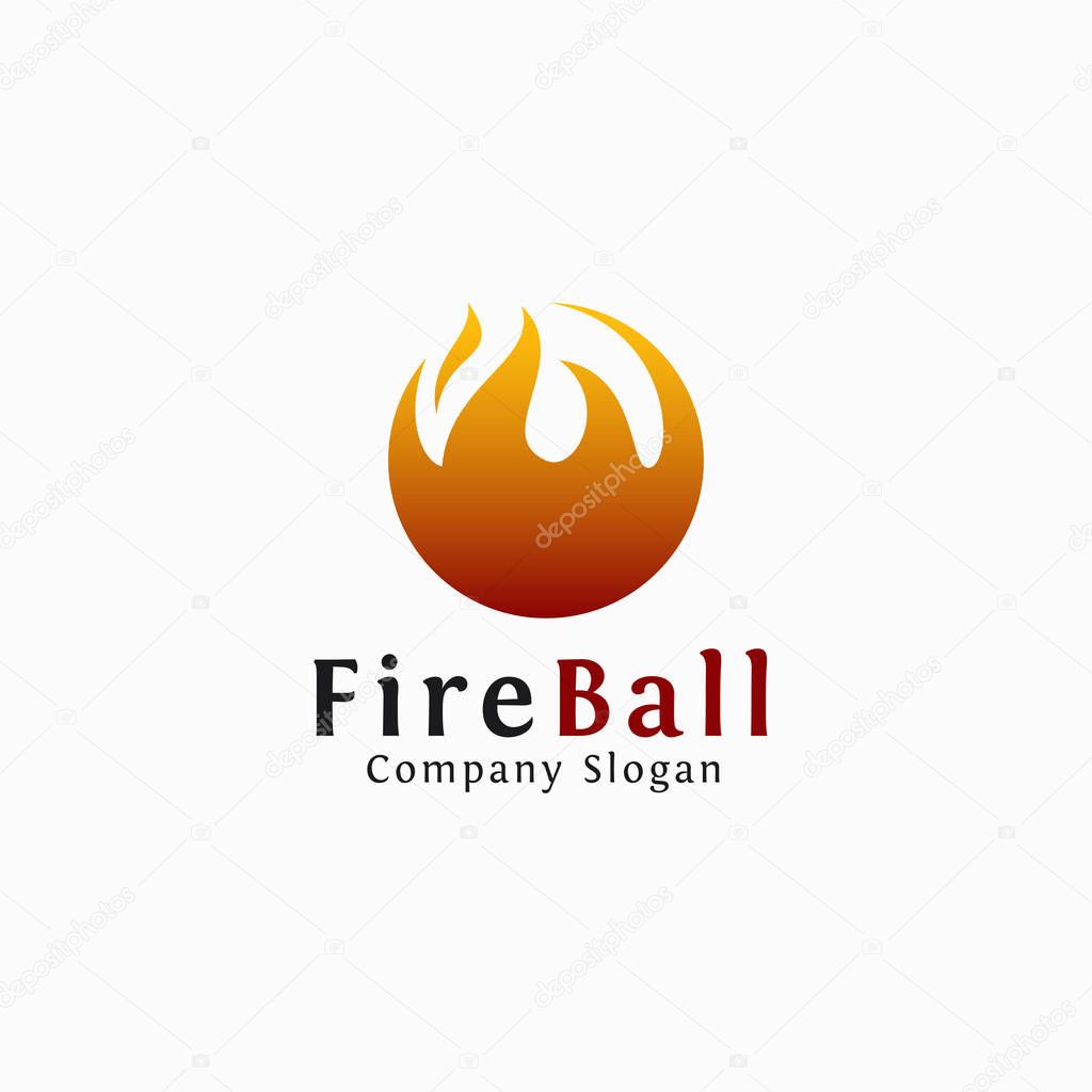 Stylish hot fire logo