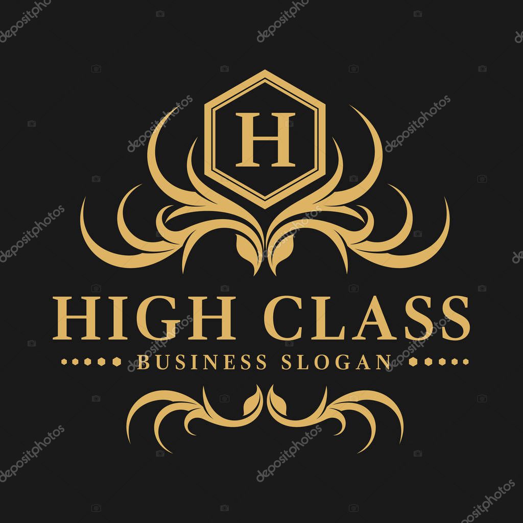 High Class is a luxurious letter H logo