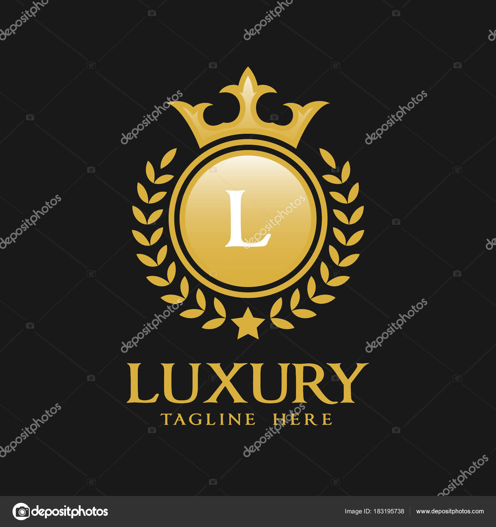 Letter L Crown Logo for Beauty, Fashion, Star, Elegant, Luxury Sign  17737589 Vector Art at Vecteezy
