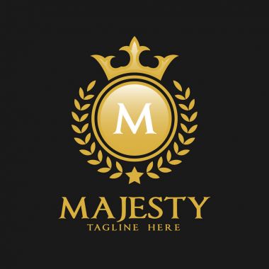 Harf M logosu - klasik lüks stil Logo şablonu