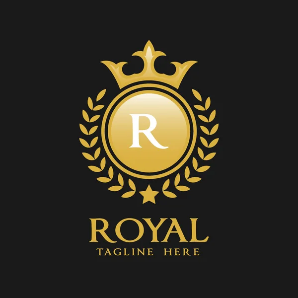 Letter R Logo - Classic Luxurious Style Logo Template — Stock Vector