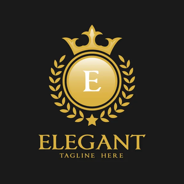 Letter E Logo - Classic Luxurious Style Logo Template — Stock Vector