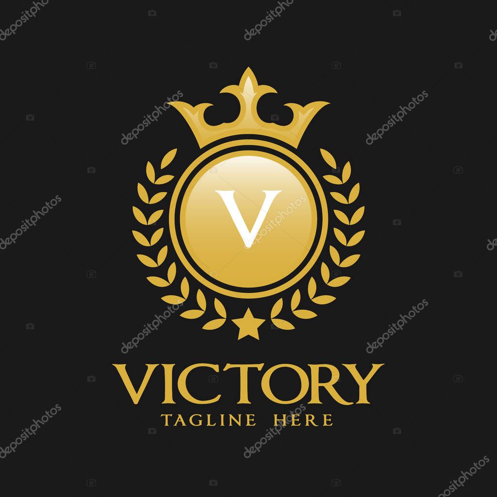 Letter V Logo - Classic Luxurious Style Logo Template