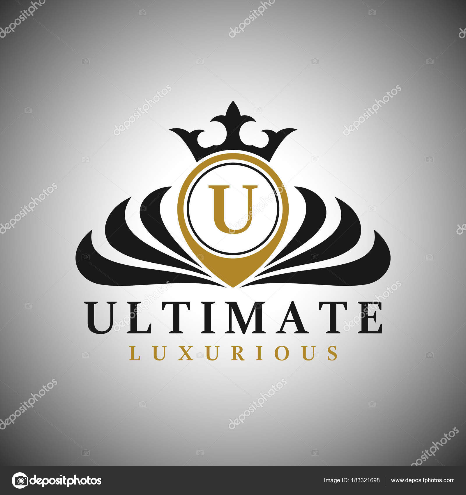 Letter U Logo - Classic Luxurious Style Logo Template Stock Vector by  ©ASMARAisME 183321698, image size:1600x1700