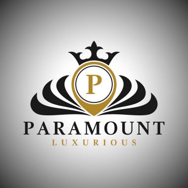 P harfi Logo - klasik lüks stil Logo şablonu