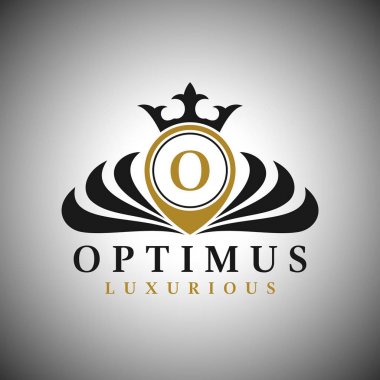 O harfi Logo - klasik lüks stil Logo şablonu