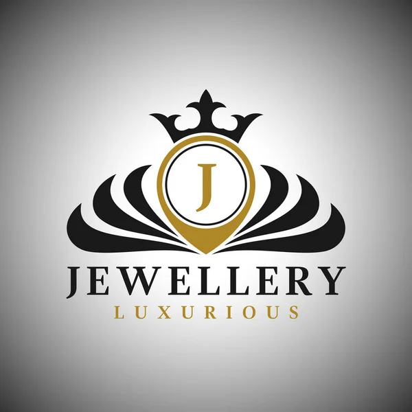 Carta J Logo - Modelo de logotipo de estilo luxuoso clássico —  Vetores de Stock