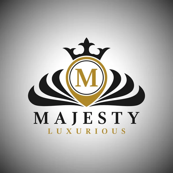 Letter M Logo Classic Luxurious Style Logo Template - Stok Vektor