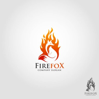 Ateş tilki Logo şablonu