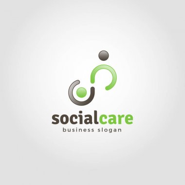 Sosyal bakım - insanlık Logo şablonu