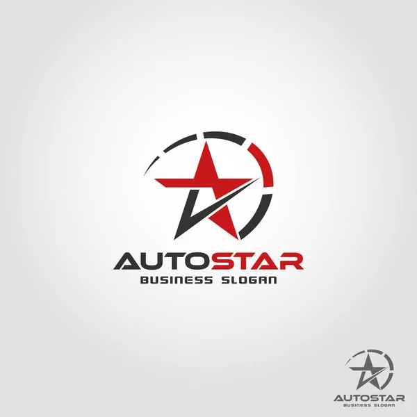 Otomatik yıldız - otomatik hız Logo şablonu — Stok Vektör