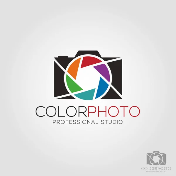 Color Photo - Photography Camera Logo — Stock Vector