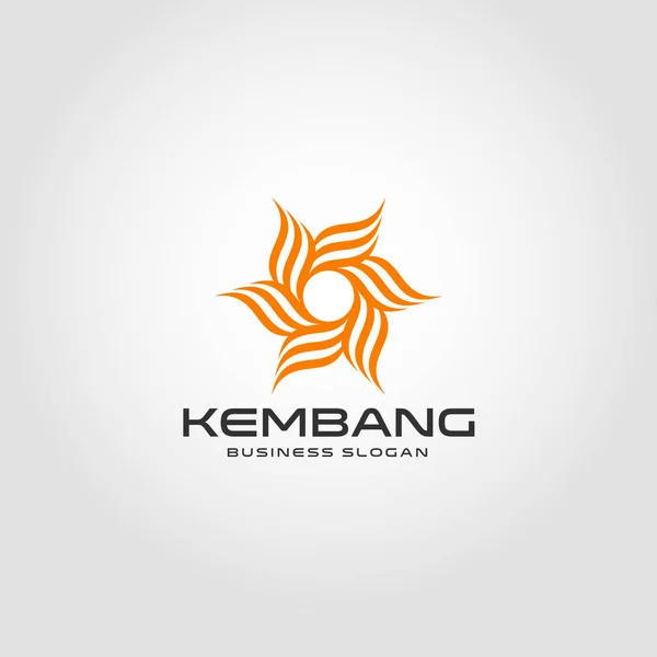 Kembang - Plantilla de logotipo de flor — Vector de stock