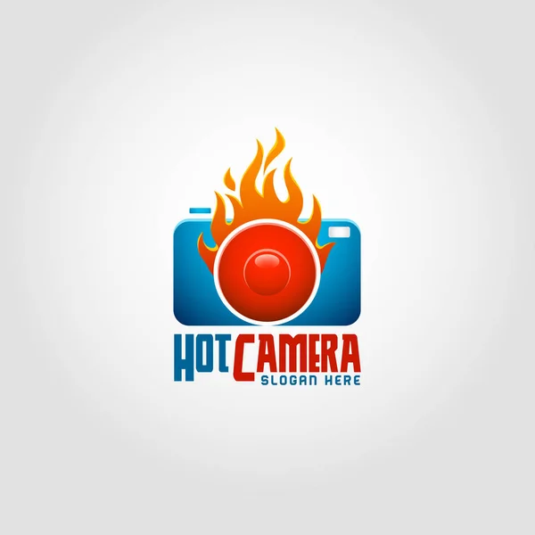 Câmera quente - Logotipo de fotografia — Vetor de Stock
