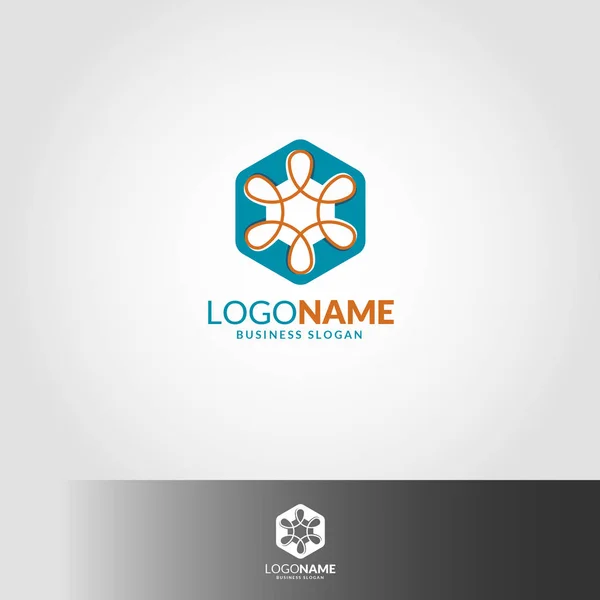 Infinity Hexagon Logo Template — Stock Vector