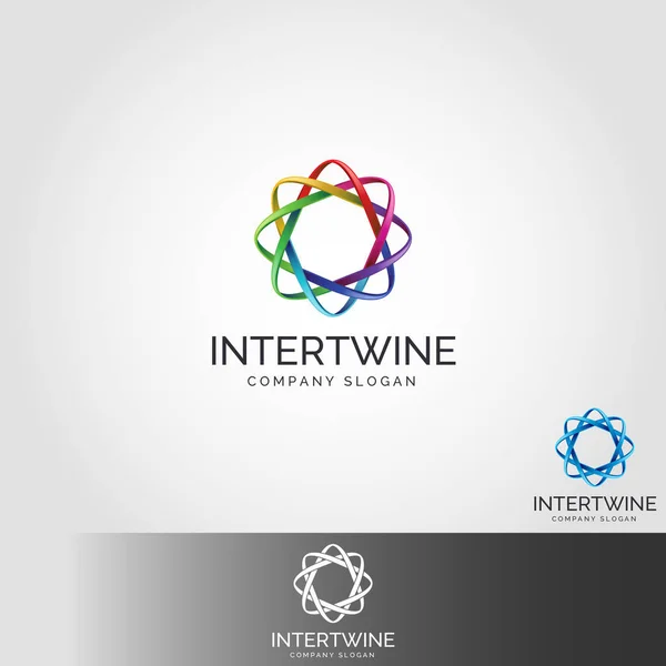 İç içe - Infinity bağlantı Logo — Stok Vektör