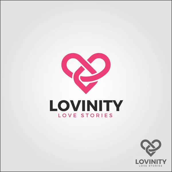 Lovinity / Infinity Miłość - wieczna miłość Logo — Wektor stockowy