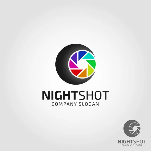 Логотип фотоаппарата Night Shot — стоковый вектор