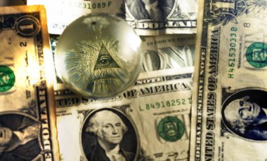 USD Doları bill göz piramit mason
