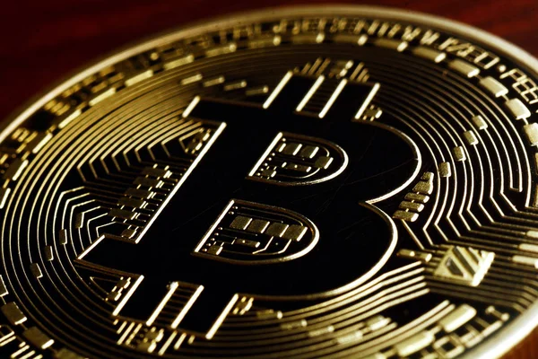 Makro waluty Bitcoin — Zdjęcie stockowe