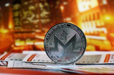 renkli arka plan üzerinde monero