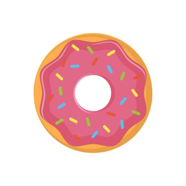 Pembe jöleli donut.