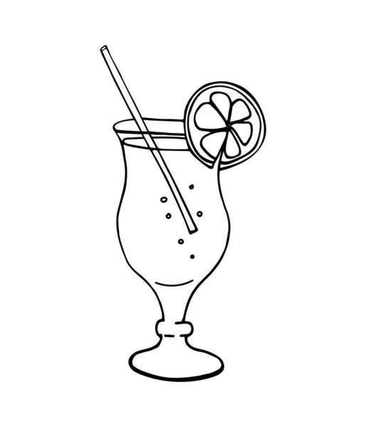Cocktail isolado em branco . — Vetor de Stock