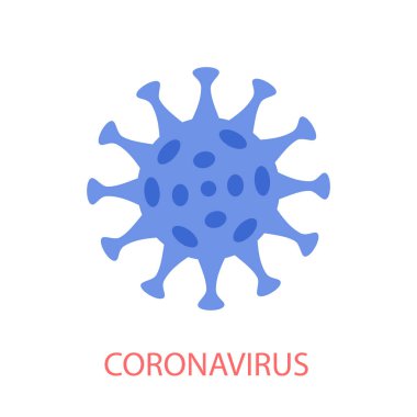 Koronavirüs bakterisi COVID-19 'un izole edilmiş bir simgesi..