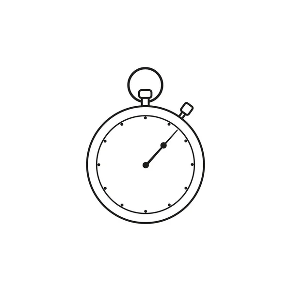 Stopwatch lineair pictogram geïsoleerd op een witte achtergrond. — Stockvector