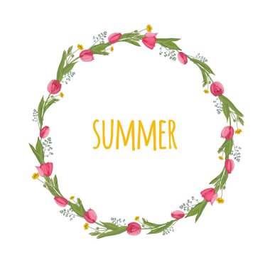 Beyaz bir lale çelengi..