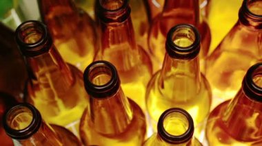 boş şişeleri, üstten görünüm