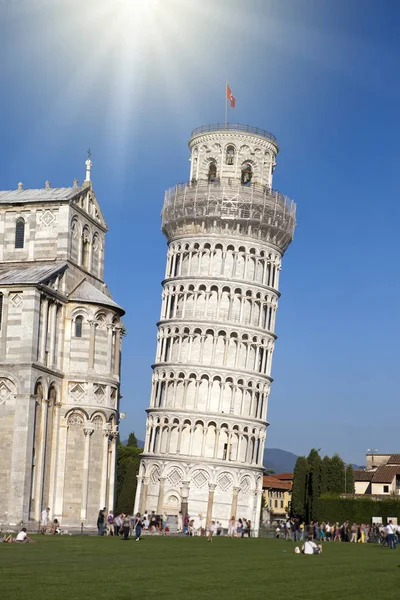 İtalya. Pisa. Eğik Pisa Kulesi — Stok fotoğraf