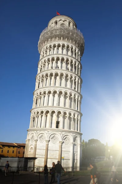 İtalya. Pisa. Eğik Pisa Kulesi — Stok fotoğraf