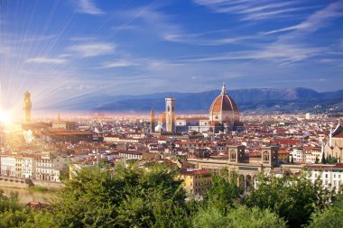 İtalya. Florence. Üst şehrin görünümü
