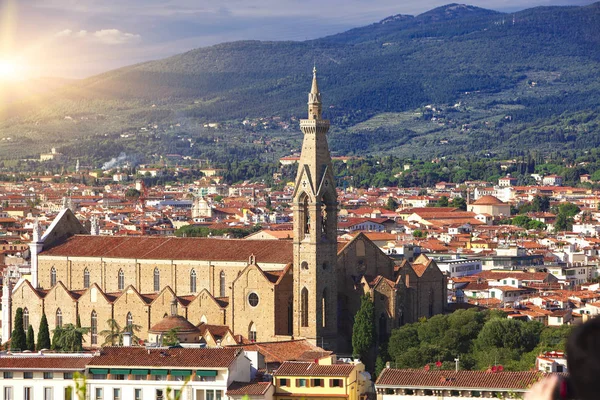 Basilica di santa croce (Bazylika Świętego Krzyża), główne franciszkański Kościół w Florencja, Włochy — Zdjęcie stockowe