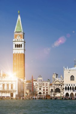 Çan kulesi San Marco Bazilikası'nın ve Doge Palace, Venice, İtalya