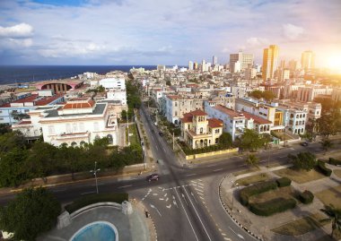 Küba. eski havana. Üstten Görünüm. başkanların prospektüs