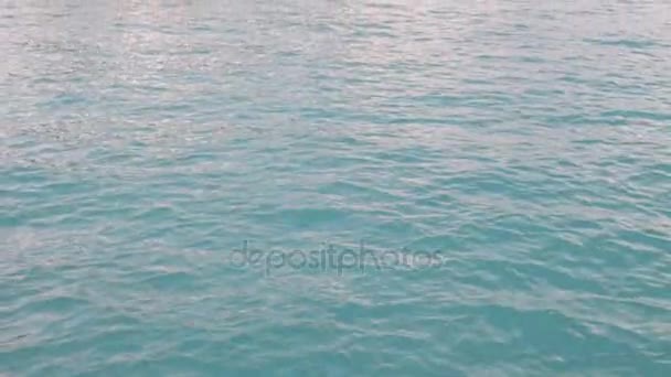 Villa auf Pfählen am Wasser zum Zeitpunkt des Sonnenuntergangs — Stockvideo