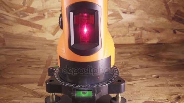 The laser measurement level for construction works — Stock Video